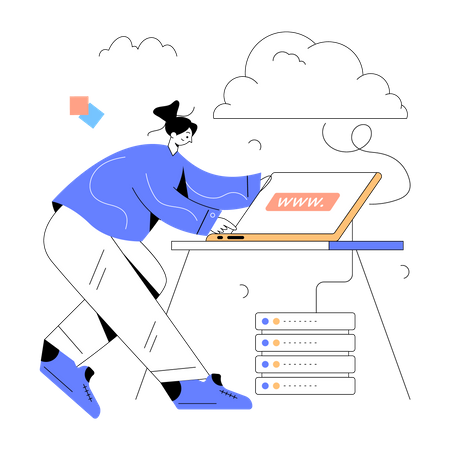Web Hosting  Illustration