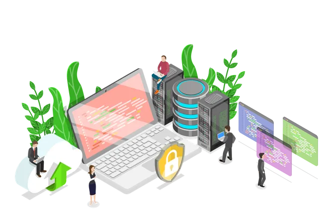 Web hosting service  Illustration