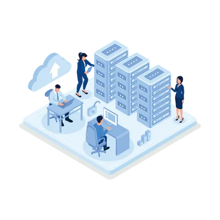 Web Hosting Service  Illustration