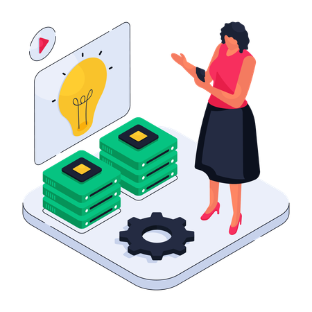 Web Hosting Solution  Illustration