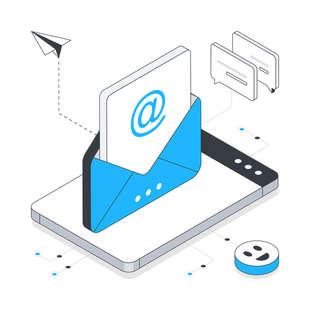 Web Mail  Illustration