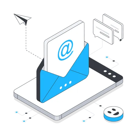 Web Mail  Illustration