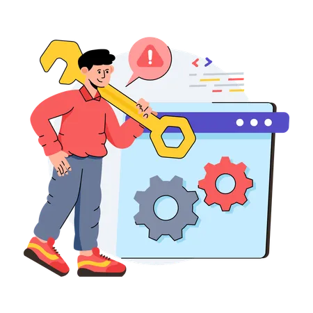 Web Maintenance  Illustration