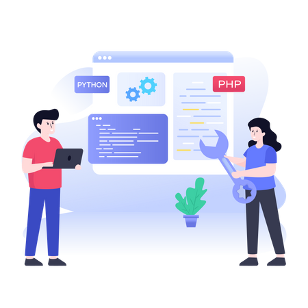 Web Maintenance  Illustration