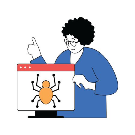 Web malware  Illustration