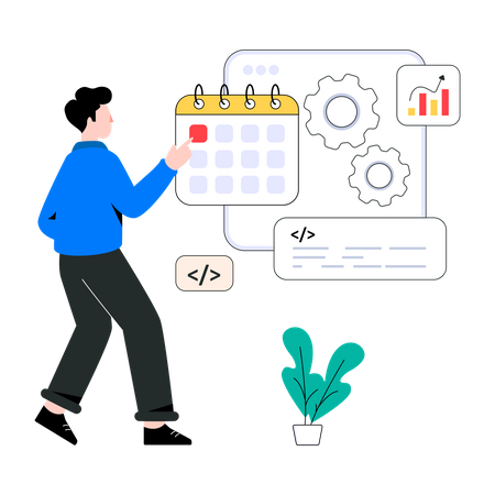 Web Management Illustration