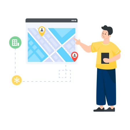 Web Map  Illustration