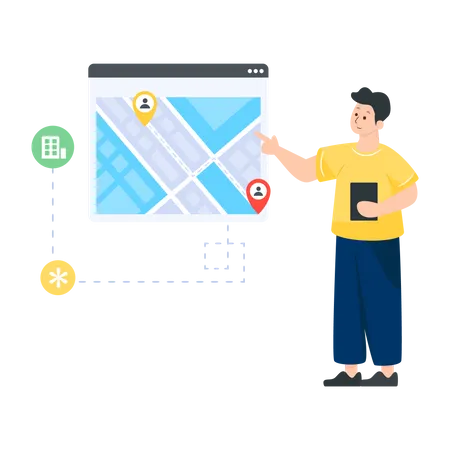 Web Map  Illustration