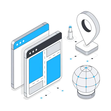 Web Map  Illustration