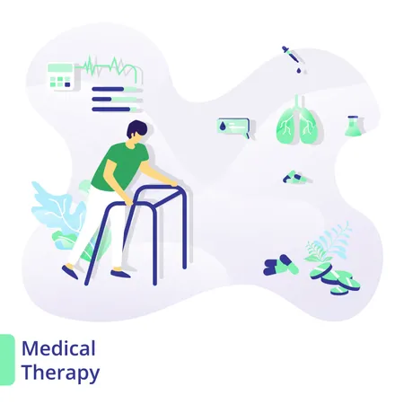 Web page design templates for medical and health, Medical Therapy  Illustration