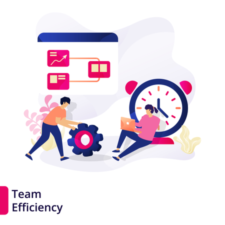 Web page design templates for Team Efficiency Illustration