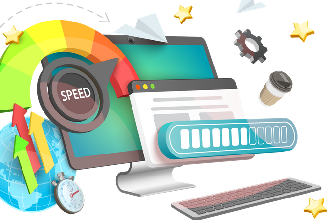Web Page Speed Test Illustration
