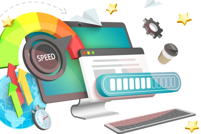 Web Page Speed Test Illustration