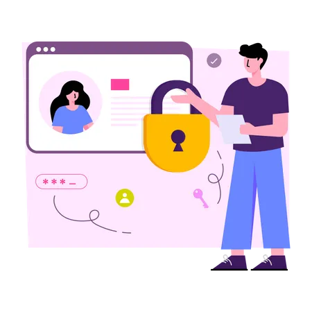 Web Profile Security Illustration