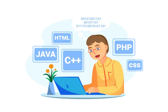 Web Programmer  Illustration