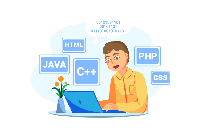 Web Programmer  Illustration