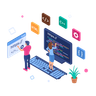 web programming illustration