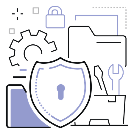 Web Security Development  Illustration