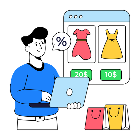 Web Shopping  Illustration