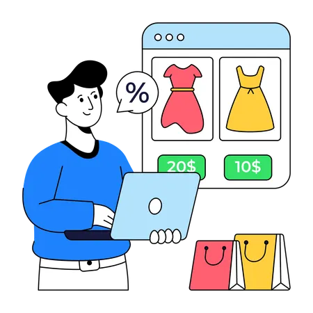 Web Shopping  Illustration