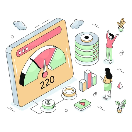 Web Speed Optimization  Illustration