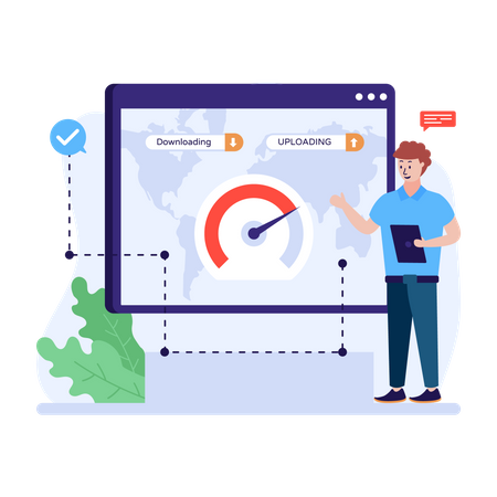 Web speed test  Illustration