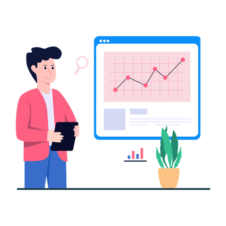 Web Statistics  Illustration