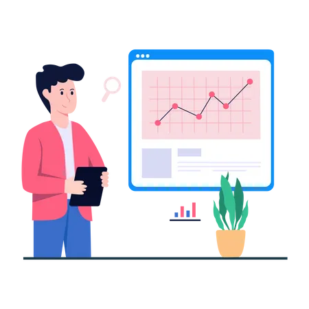 Web Statistics  Illustration