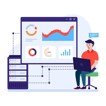 Web traffic monitoring  Illustration