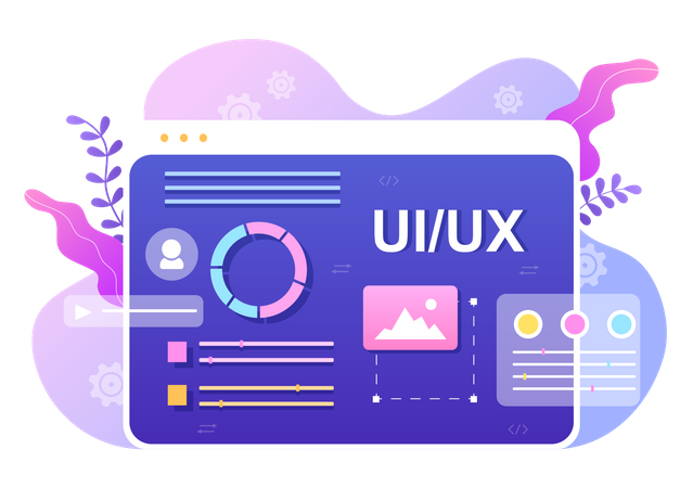Web ui-ux design Illustration