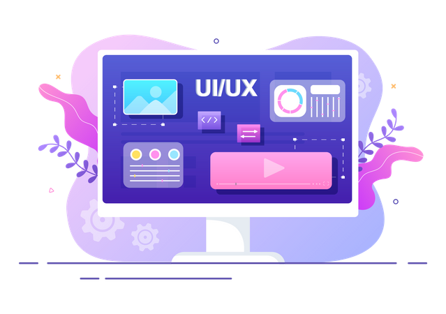 Web Ui-Ux design  Illustration