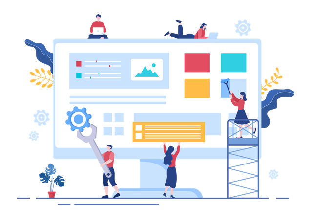 Web ui-ux designing  Illustration