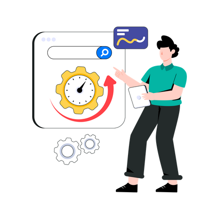 Web uptime  Illustration