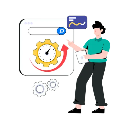 Web uptime  Illustration