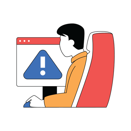 Web warning  Illustration