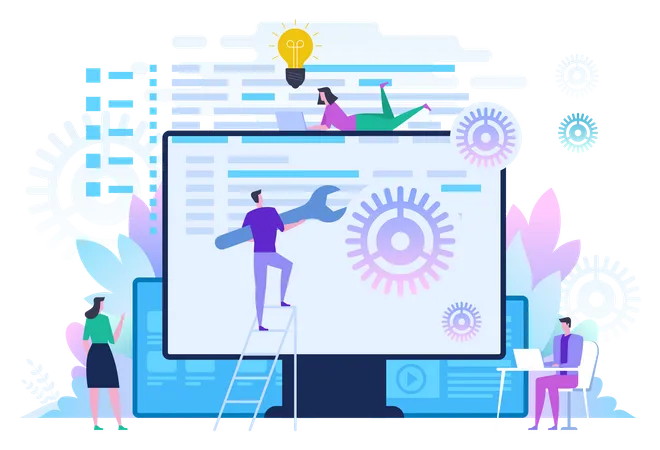 Web-Wartung  Illustration