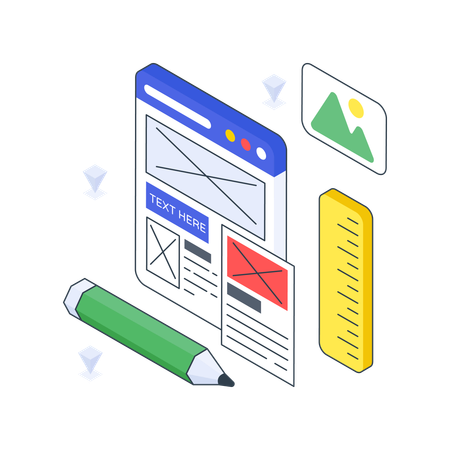 Web Wireframing  Illustration