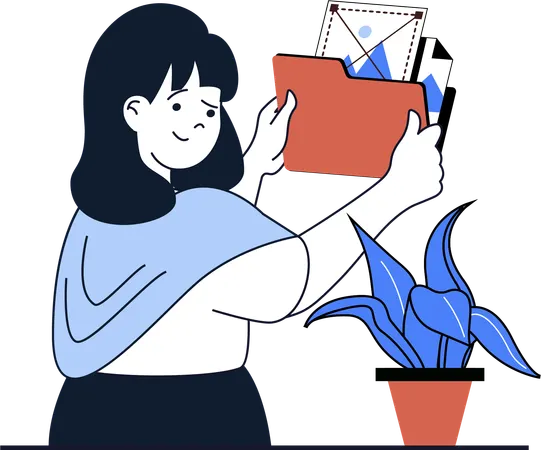 Webentwickler mit Coding-Ordner  Illustration