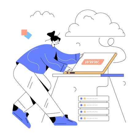 Web-Hosting  Illustration