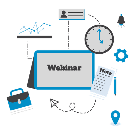 Webinaire d'affaires  Illustration