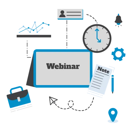 Webinaire d'affaires  Illustration