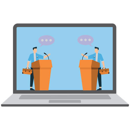 Von Mitarbeitern besuchtes Webkonferenz-Seminar  Illustration