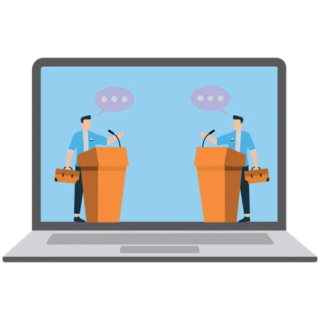 Von Mitarbeitern besuchtes Webkonferenz-Seminar  Illustration