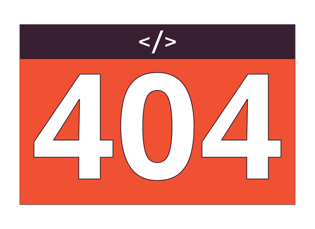 Webpage and program coding error 404  イラスト