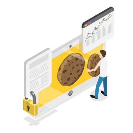 Webpage Cookie  Illustration