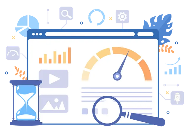 Webpage loading statistics  Illustration