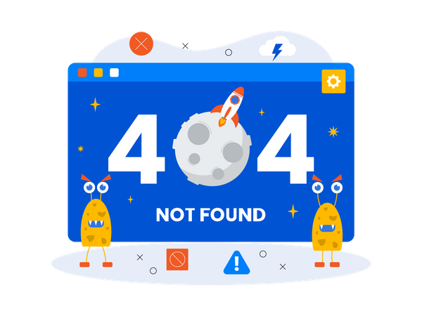 Webpage Not Found  Illustration