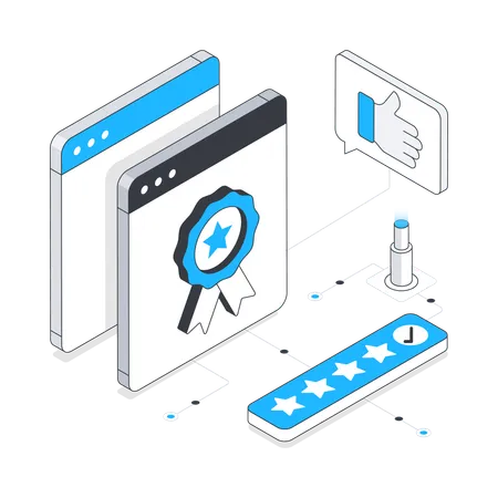 Webqualität und Überprüfung  Illustration