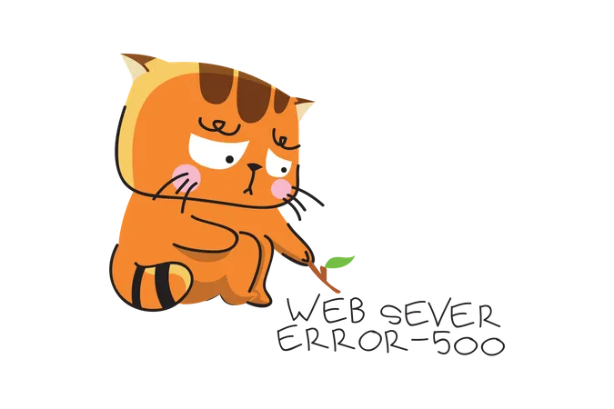 Webserverfehler – 500  Illustration