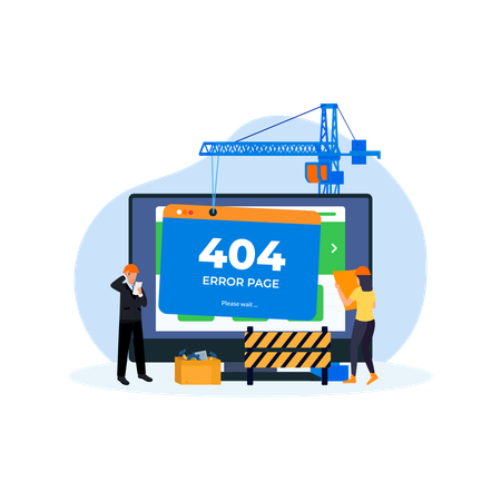 Website 404 error  Illustration